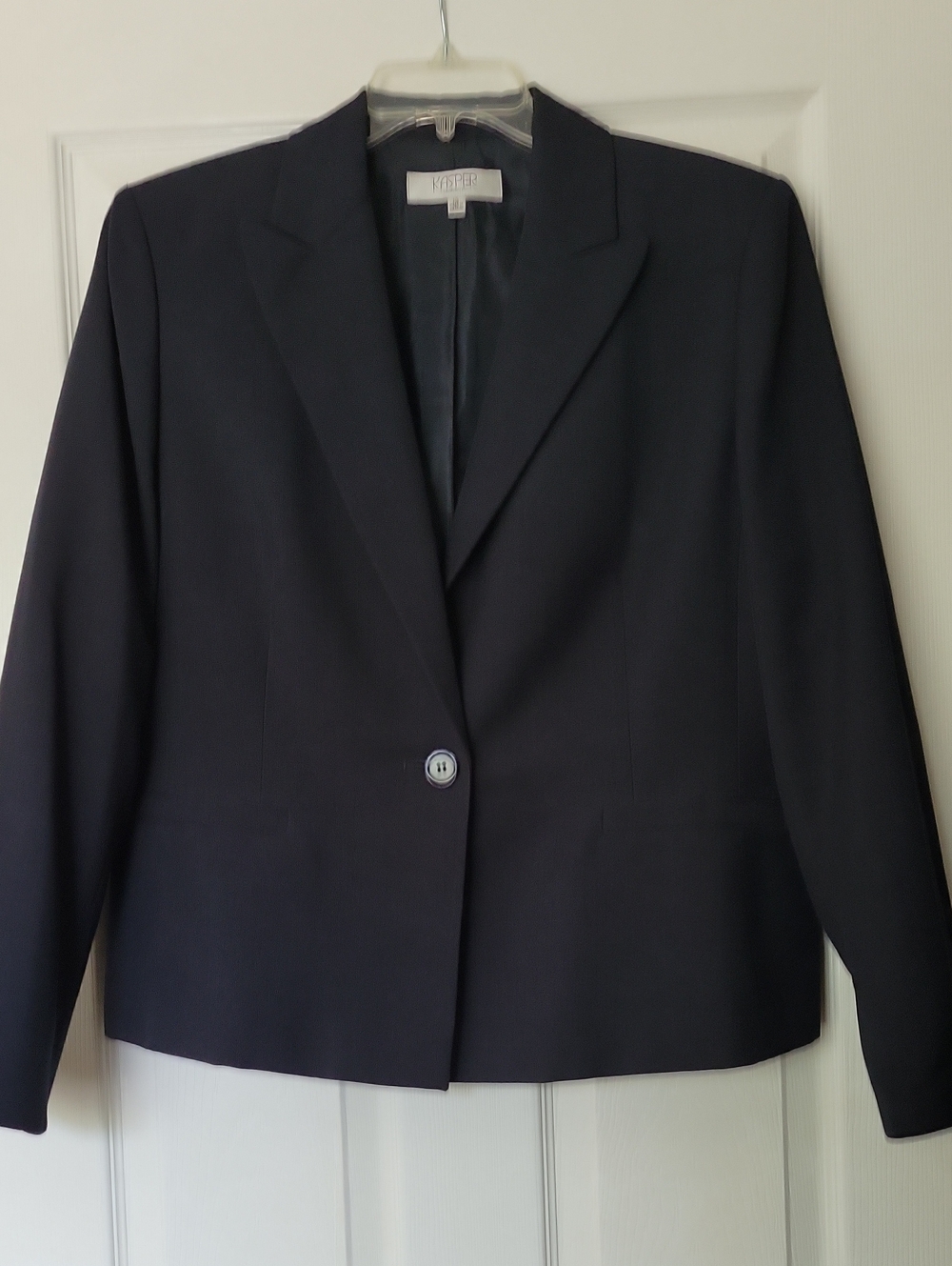 Kasper Navy Single-Button Women's Blazer